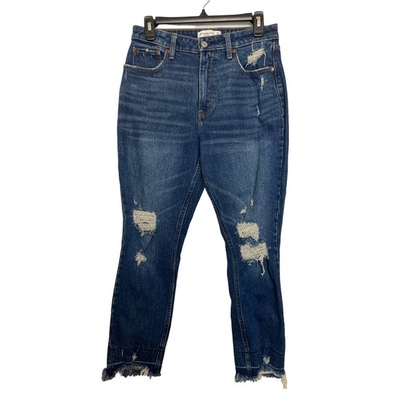 Abercrombie & Fitch Denim - Abercrombie and Fitch The Skinny High Rise Distressed Denim 27